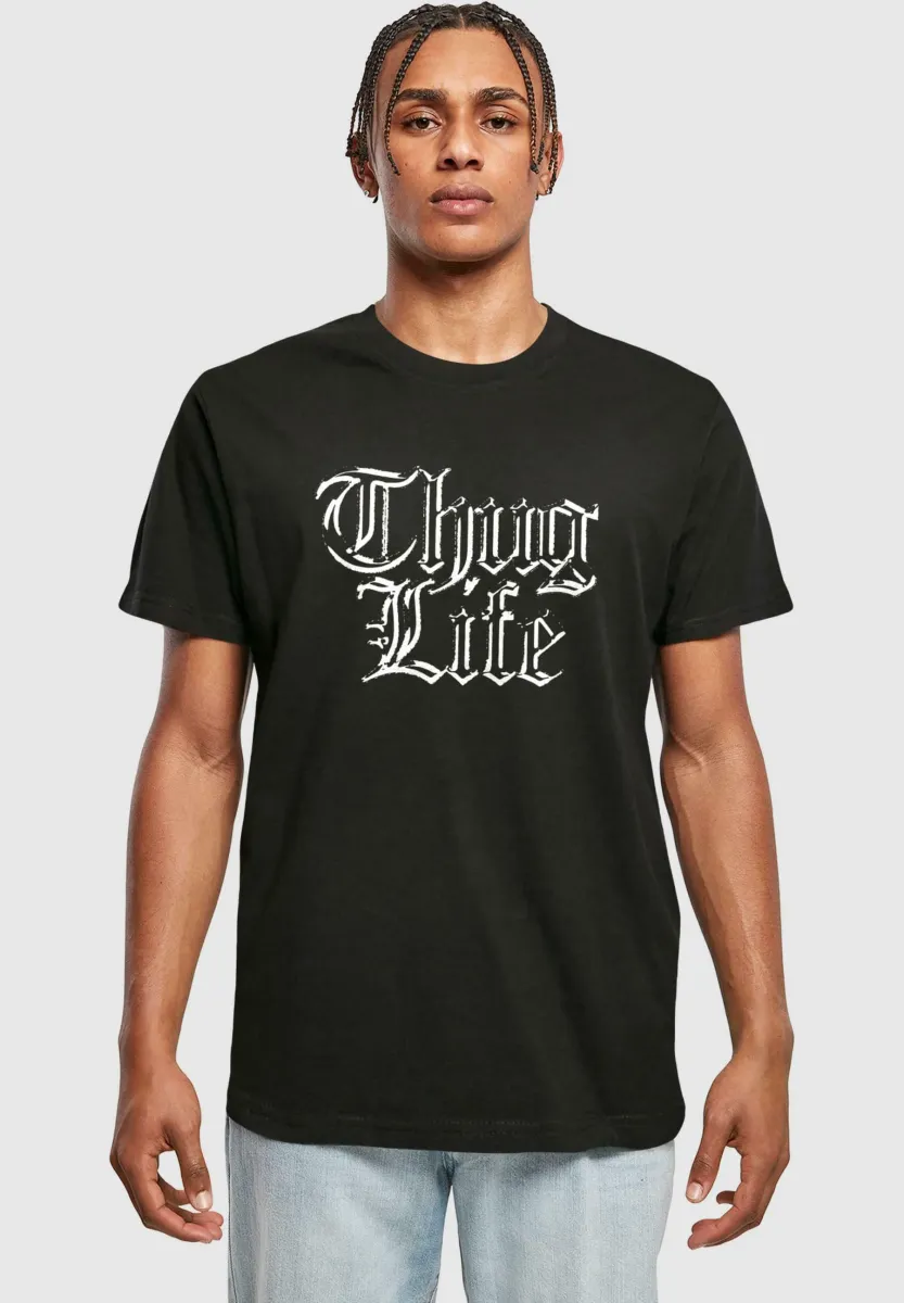 THUG LIFE WORDING - T-Shirt print - black