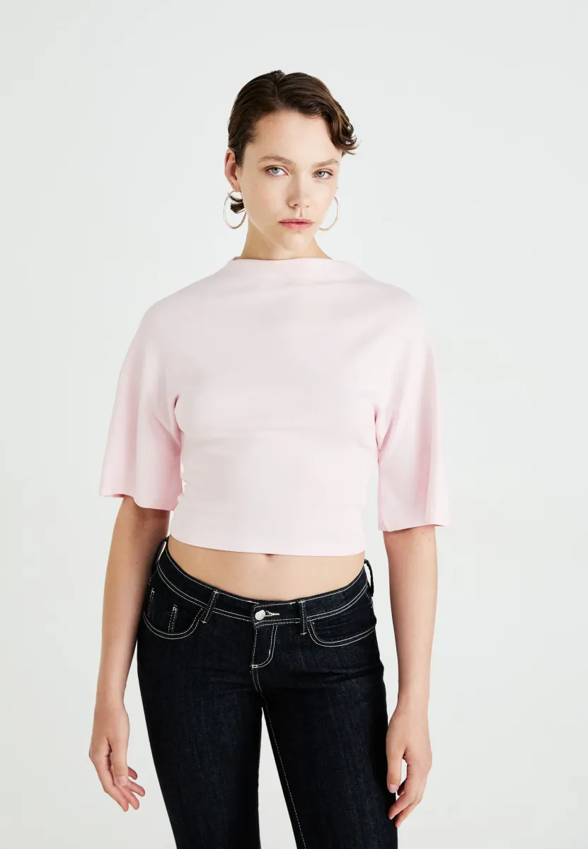TIE BACK TEE - T-Shirt basic - pink