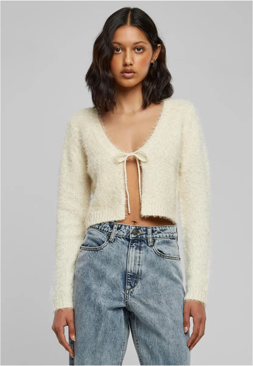 TIED CROPPED  - Strickjacke - whitesand