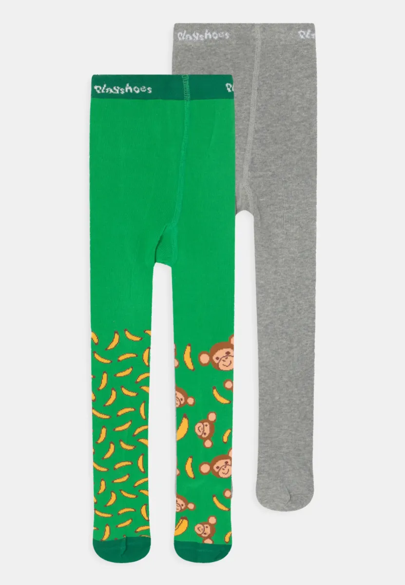 TIGHTS MONKEY 2 PACK UNISEX - Strumpfhose - green/grey