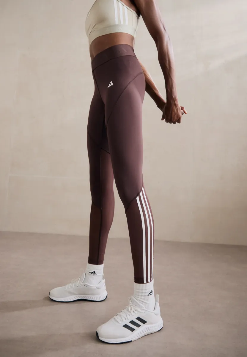 Tights - shadow brown/white