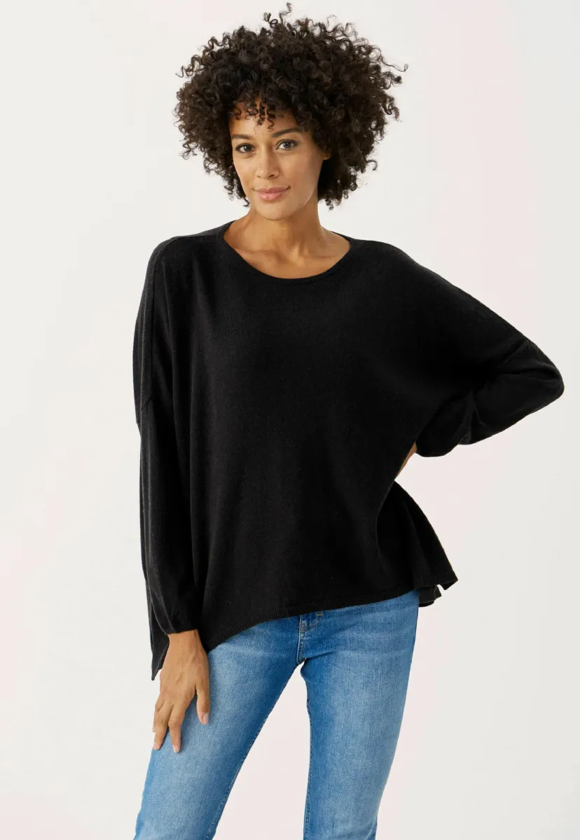 TILA - Strickpullover - black