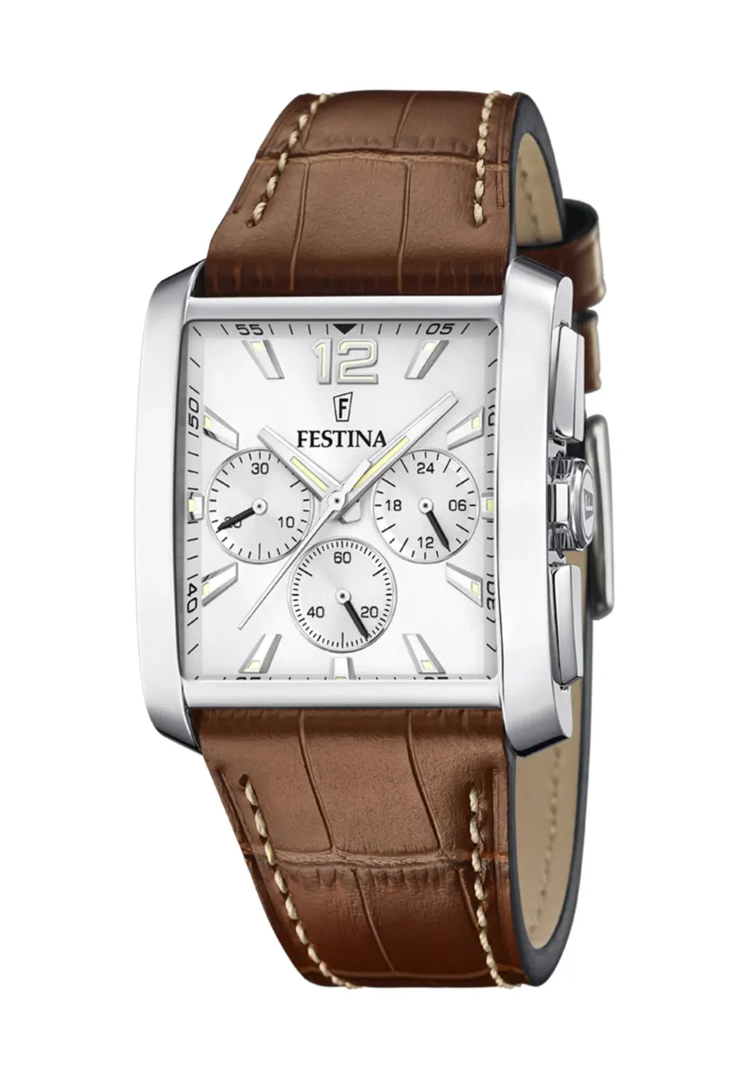 TIMELESS - Chronograph - white/brown