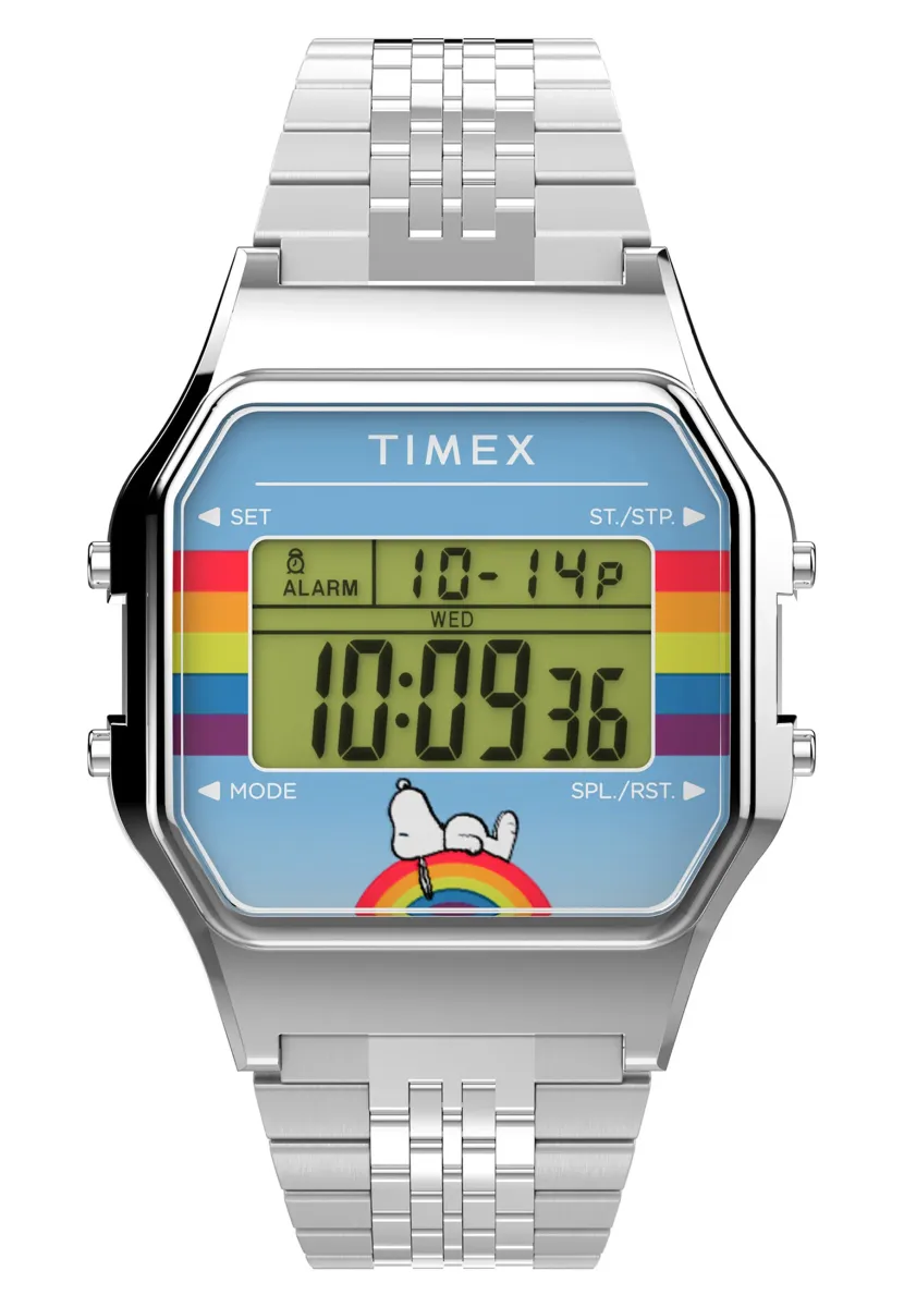 TIMEX T80 X PEANUTS DREAM IN COLOR - Digitaluhr - stainless steel