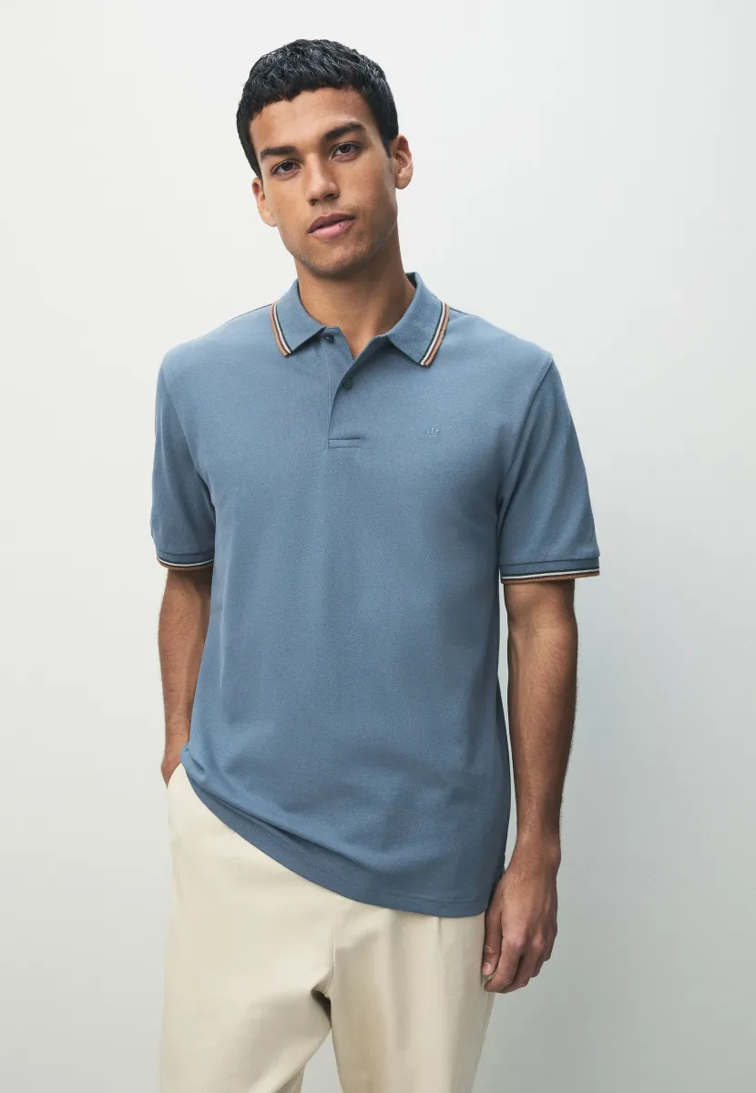 TIPPED REGULAR FIT - Poloshirt - blue