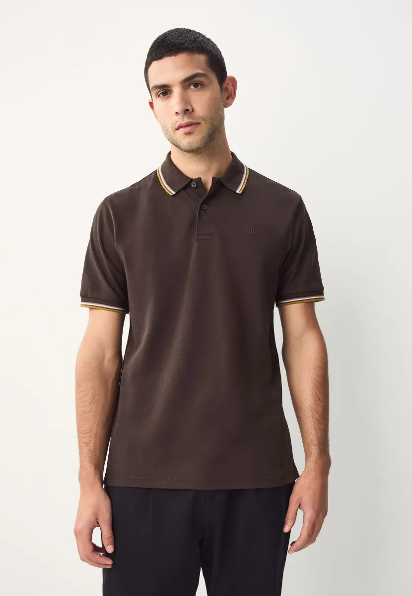 TIPPED REGULAR FIT - Poloshirt - brown