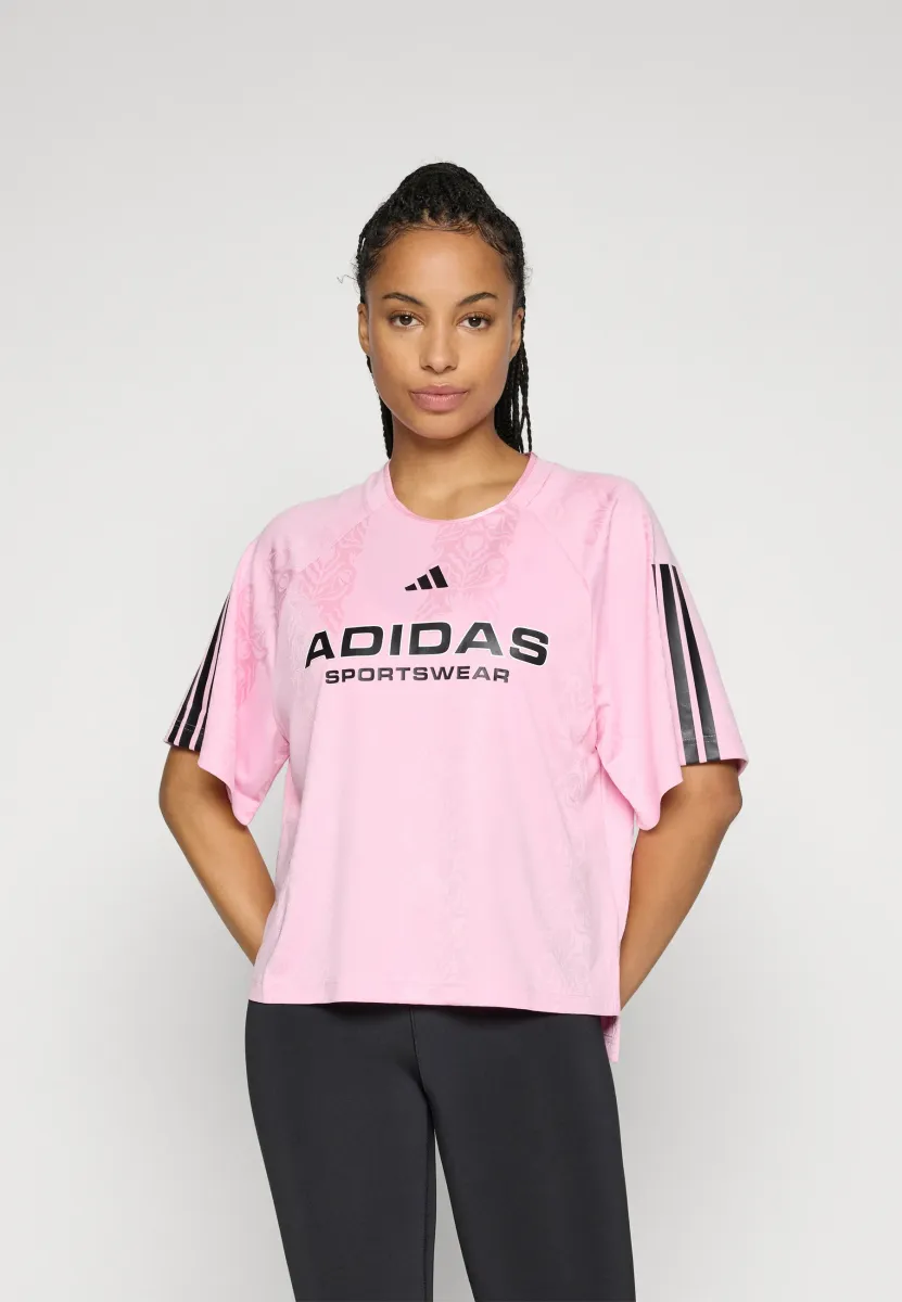 TIRO TEE - T-Shirt print - true pink/black