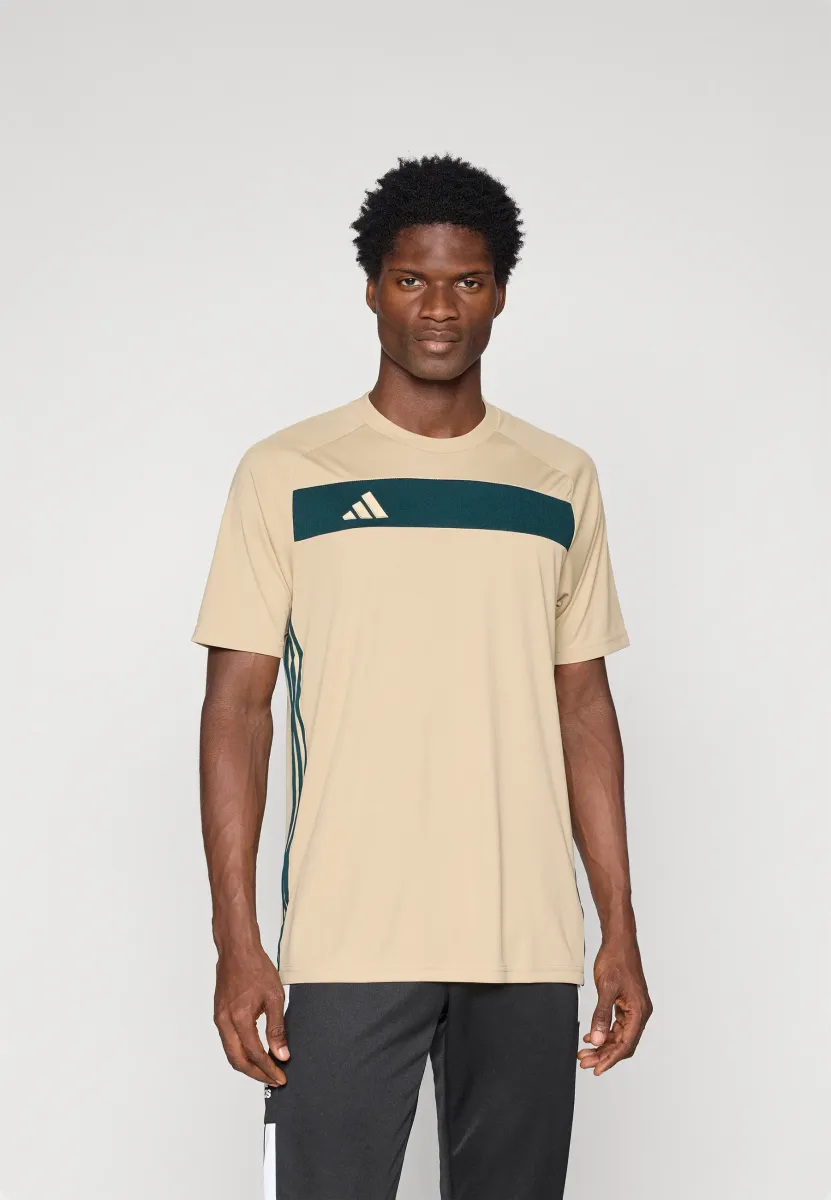 TIRO25 ESSENTIALS JERSEY MEN - T-Shirt print - khaki/aurora ivy