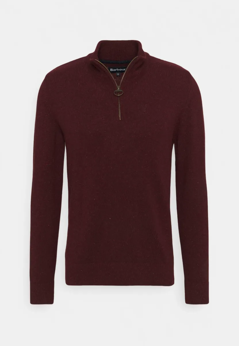 TISBURY HALF ZIP - Strickpullover - ruby