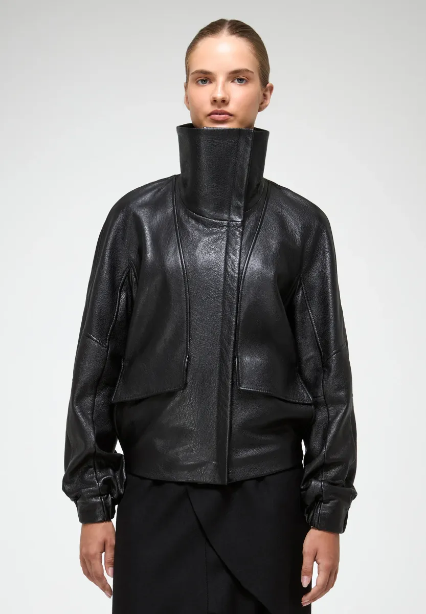 TITIANA - Lederjacke - black