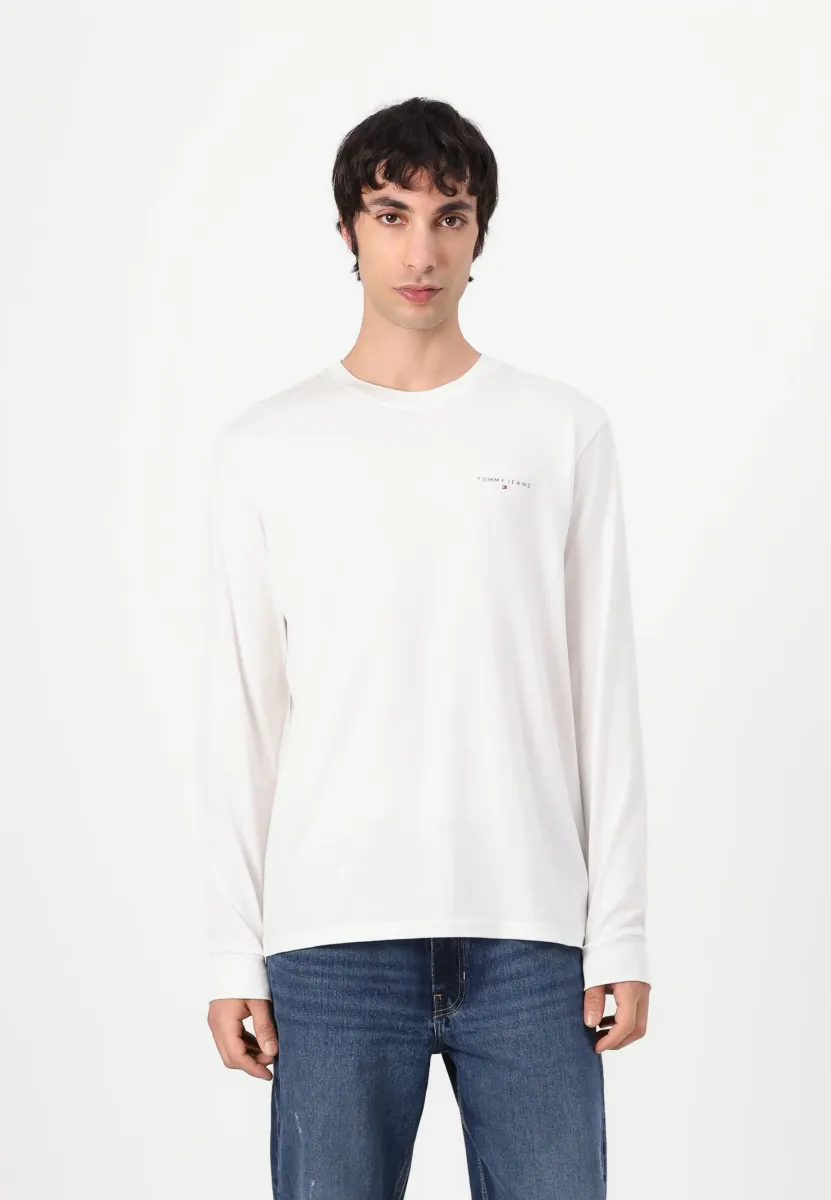 TJM SLIM CHEST LINEAR TEE  - Langarmshirt - ecru