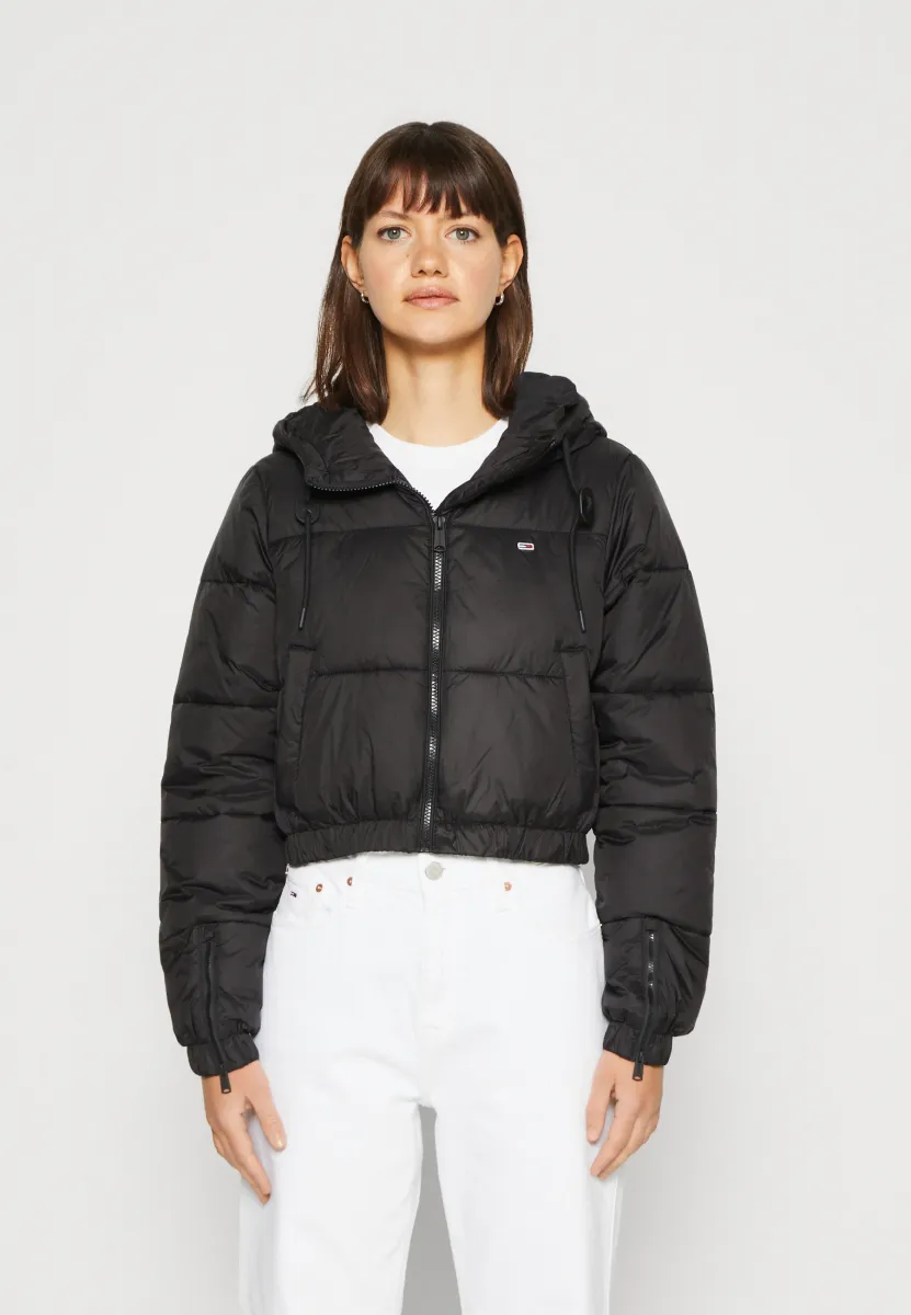 TJW HOODED PUFFER - Winterjacke - black