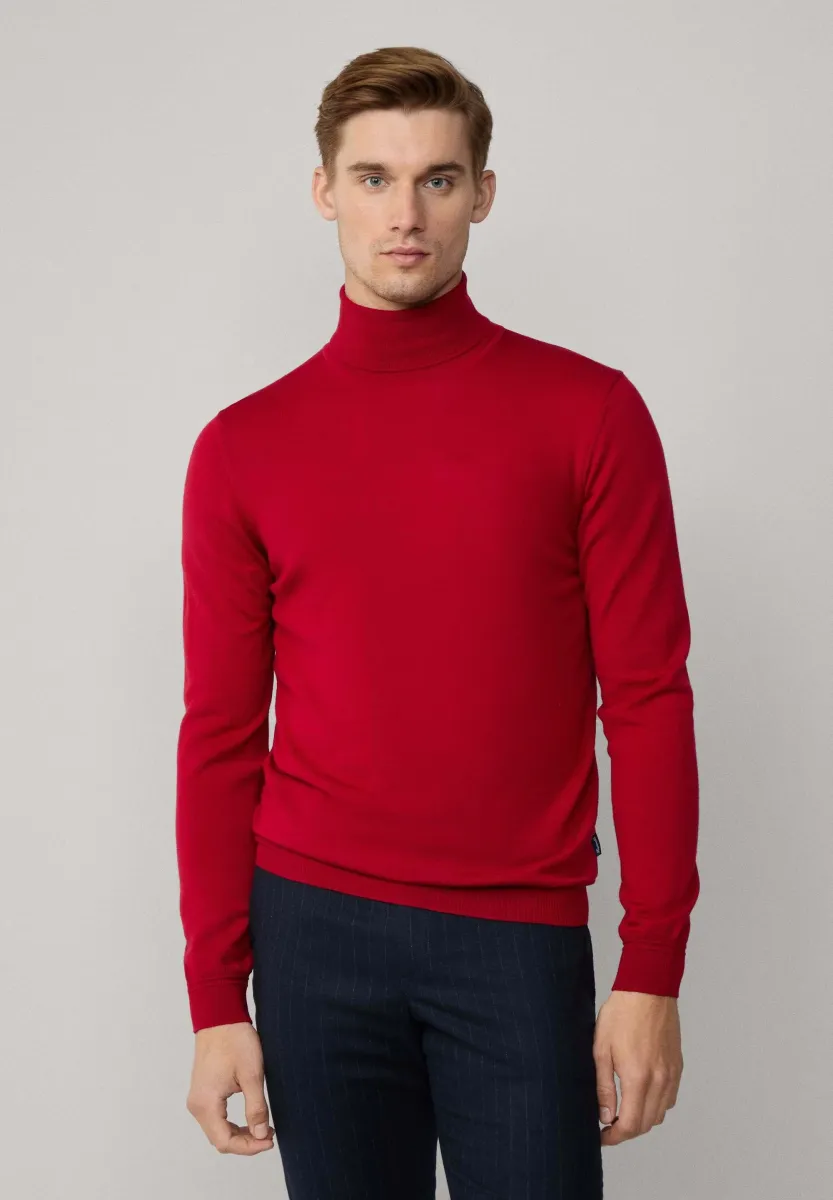 TNECK - Strickpullover - berry red