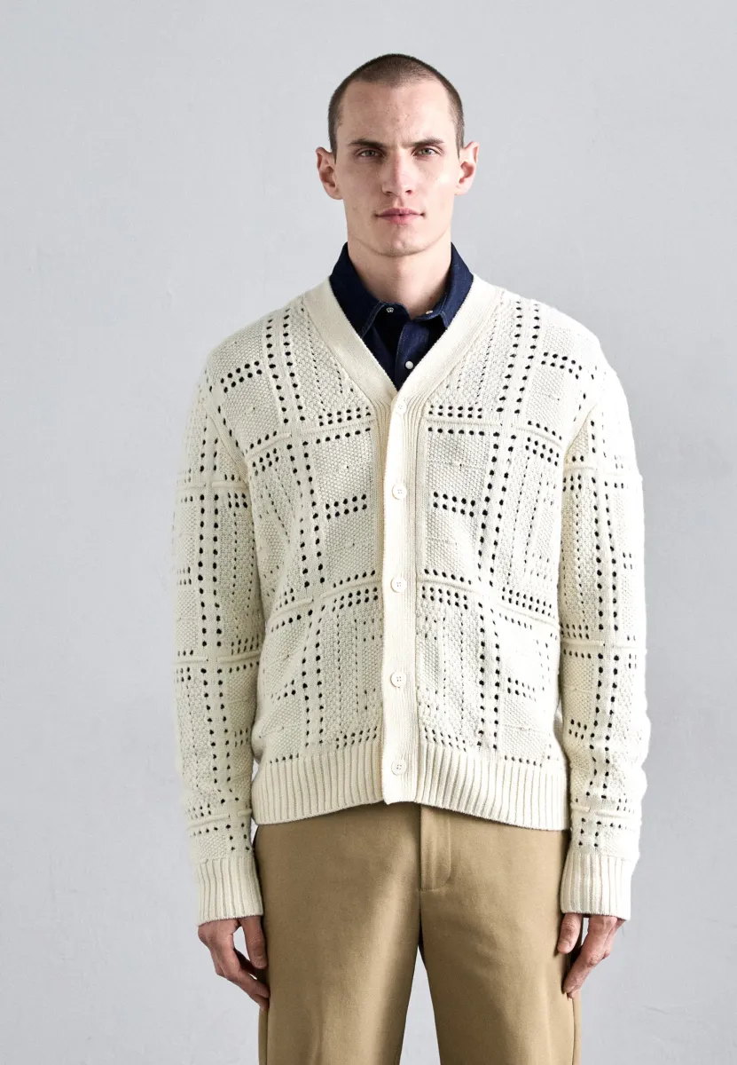 TOBIAS CARDIGAN  - Strickjacke - offwhite