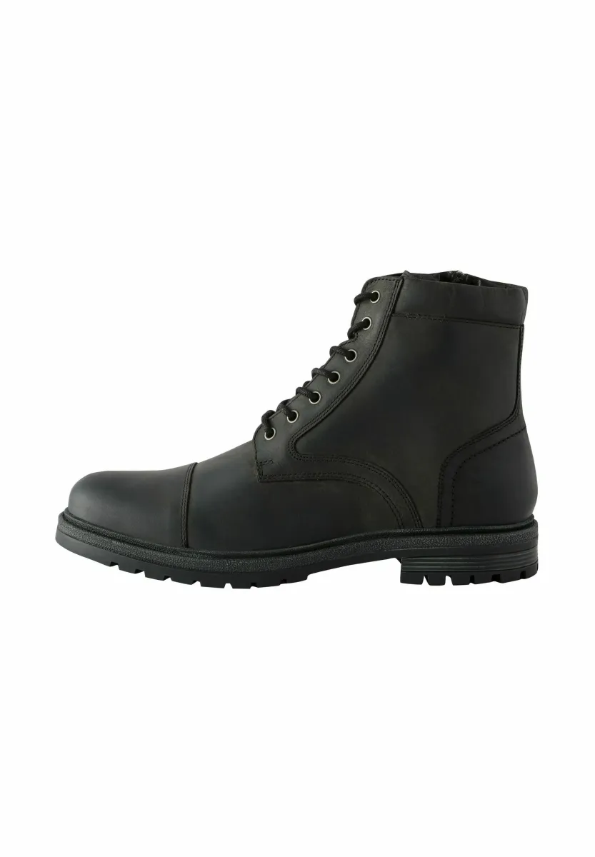 TOE CAP - REGULAR FIT - Schnürstiefelette - black