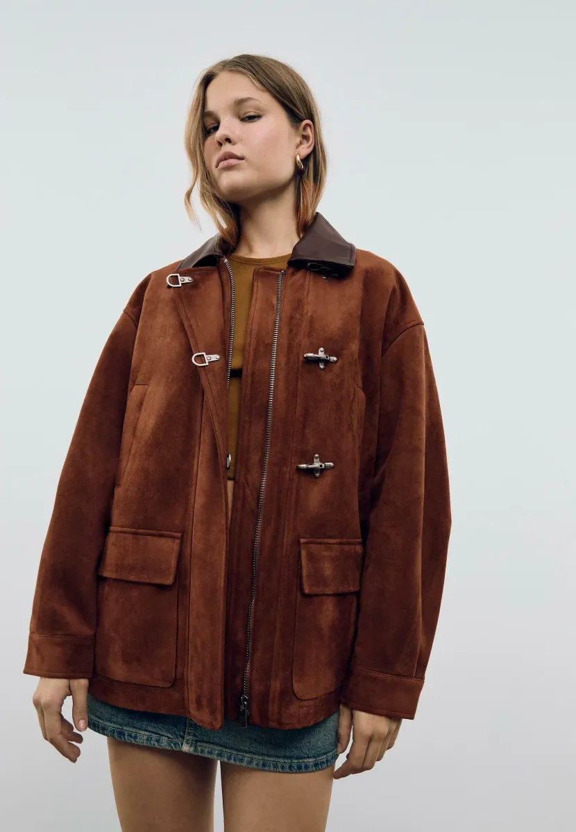 TOGGLES - Kunstlederjacke - dark brown