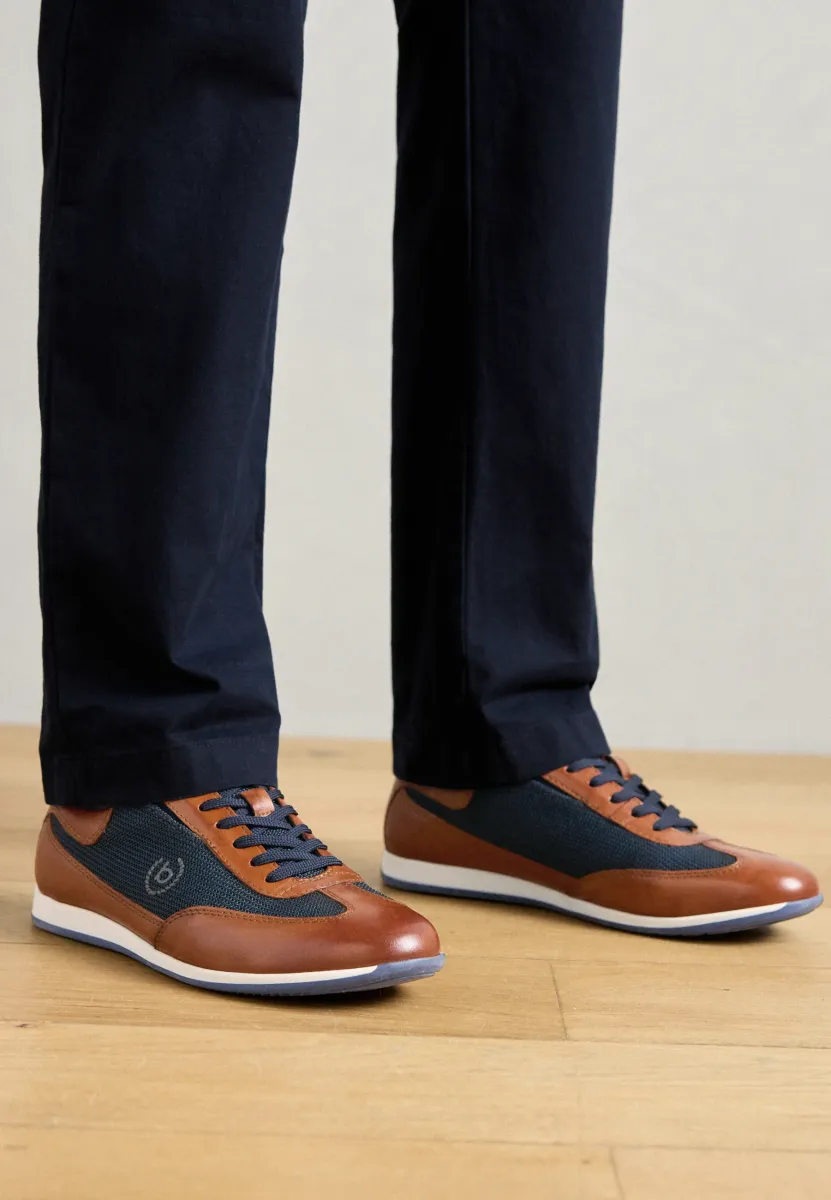 TOMEO - Sneaker low - cognac/dark blue