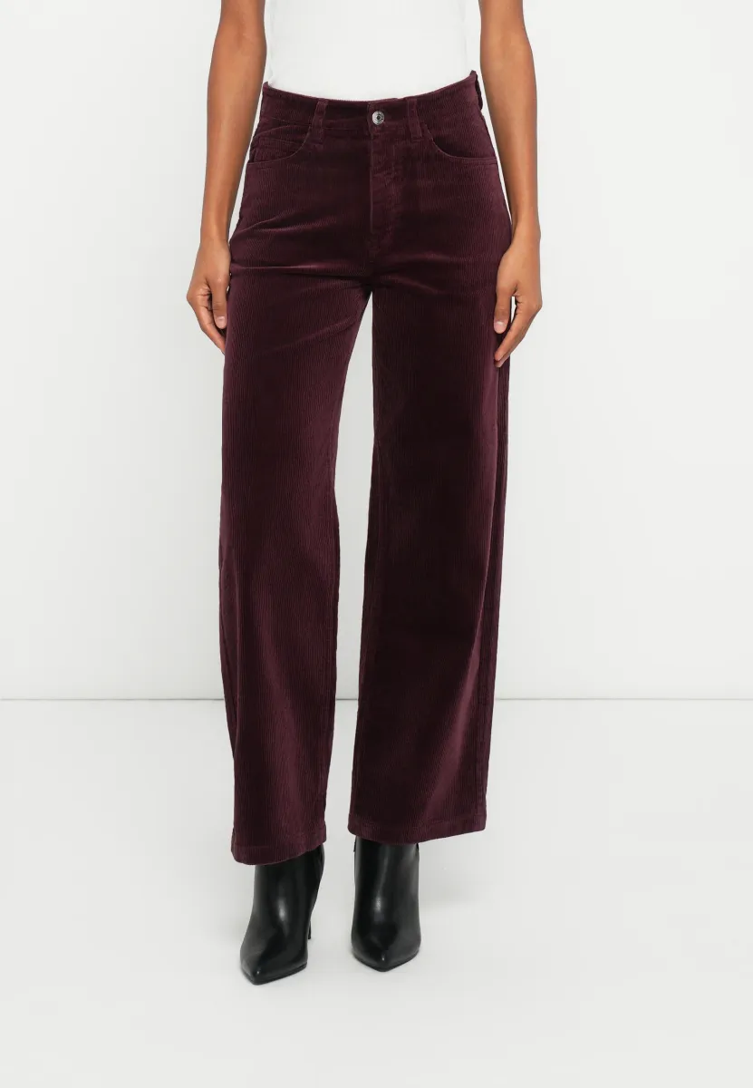 TOMMA - Stoffhose - dark maroon