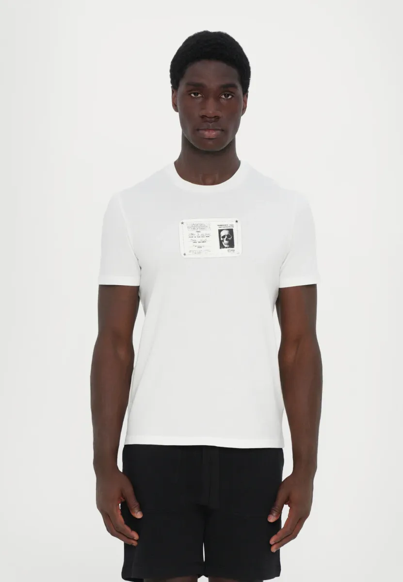 TOMMY SKULL - T-Shirt print - white