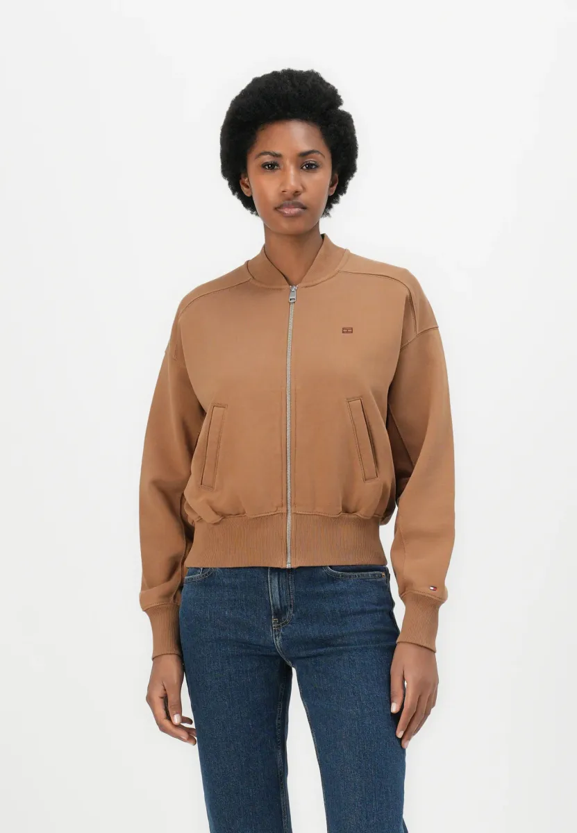 TONAL FLAG TERRY ZIP UP  - Bomberjacke - hickory