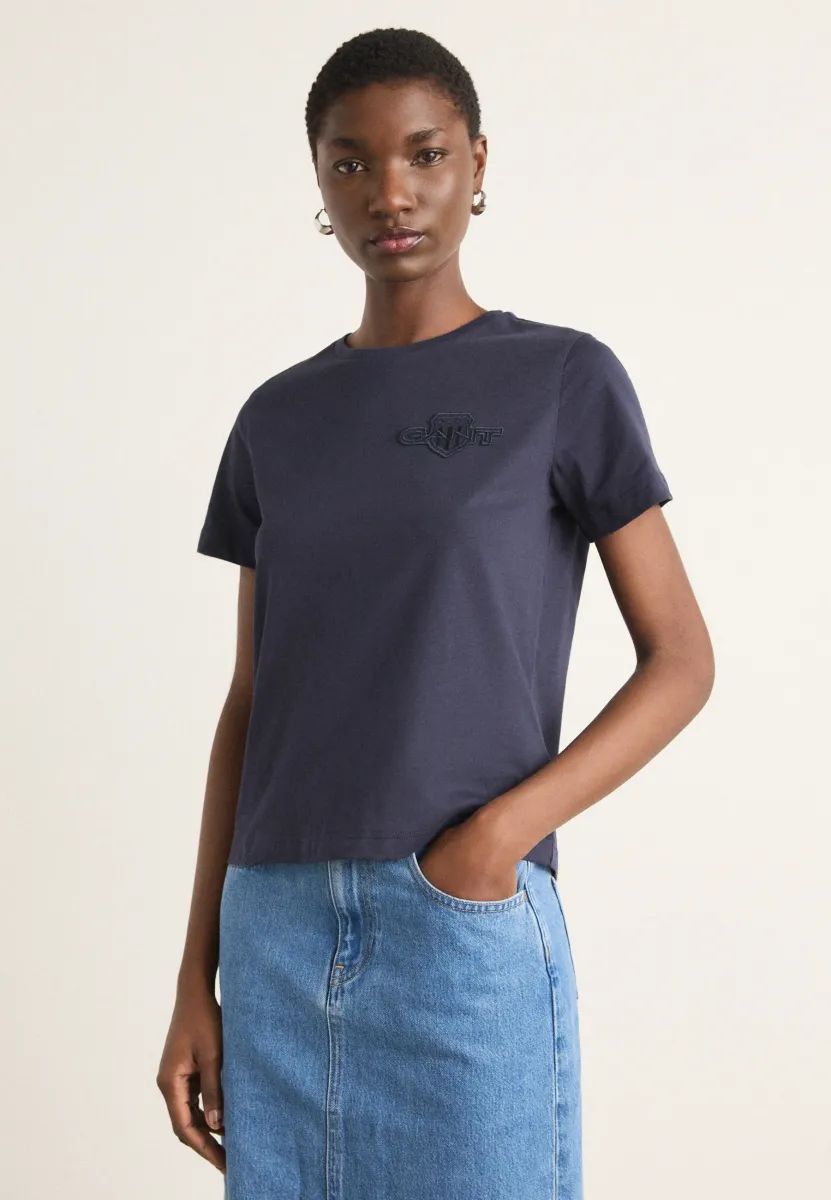 TONAL SHIELD - T-Shirt basic - evening blue