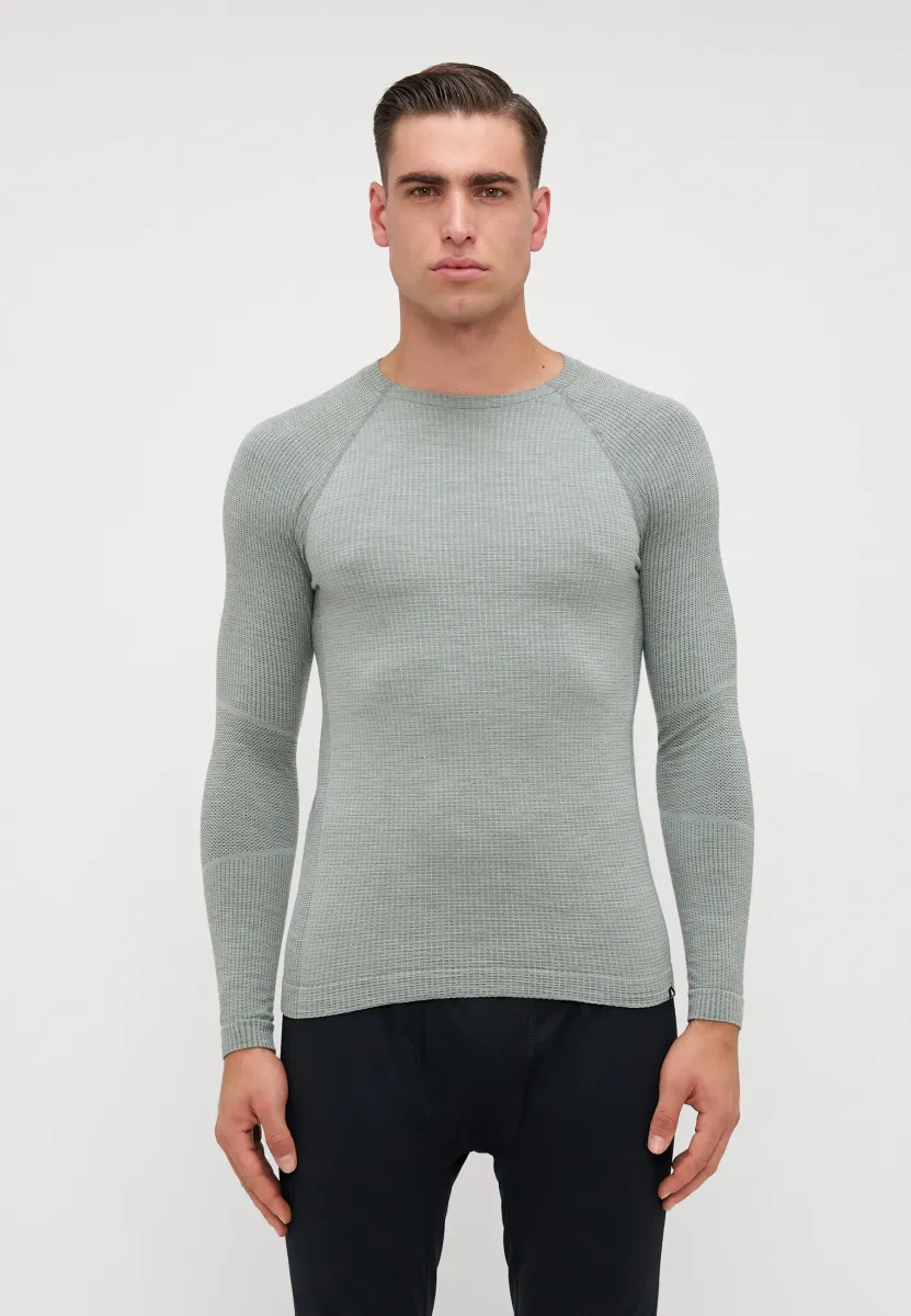 TOP CREW NECK SEAMLESS PERFORMANCE - Unterhemd/-shirt - shadow