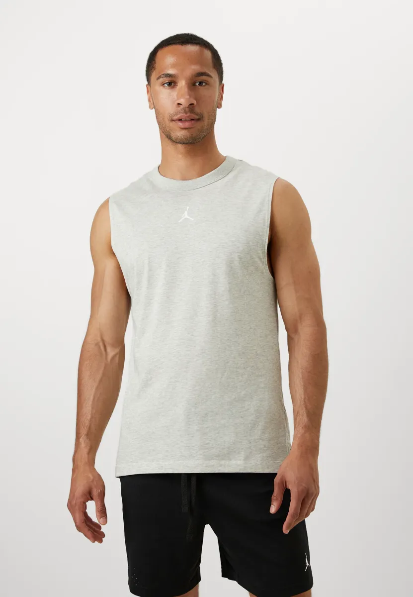 Top - grey heather white