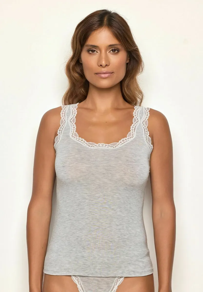 Top - melange grey