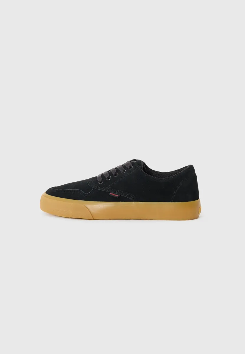 TOPAZ - Sneaker low - black/gum/red