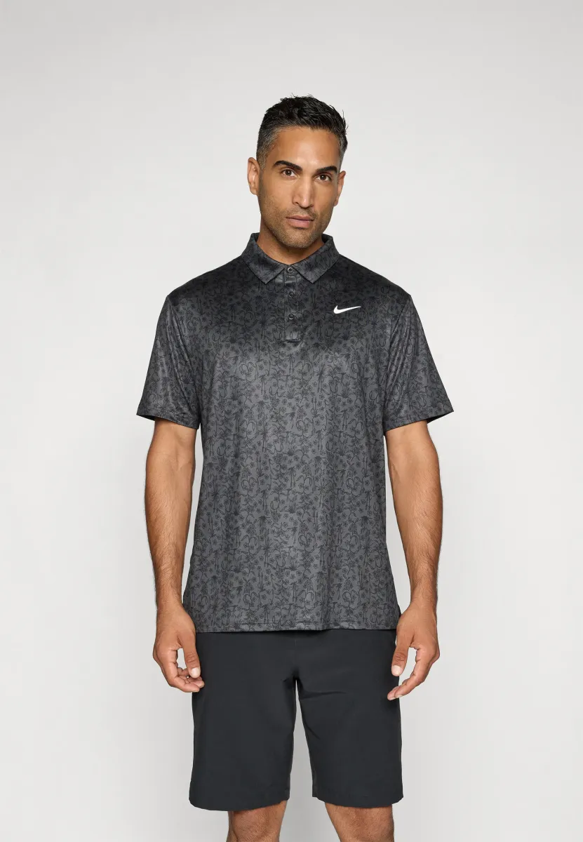 TOUR PRINT - Poloshirt - anthracite/white