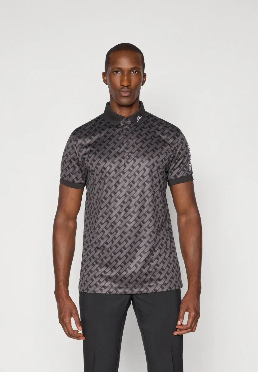 TOUR TECH PRINT - Poloshirt - tonal black