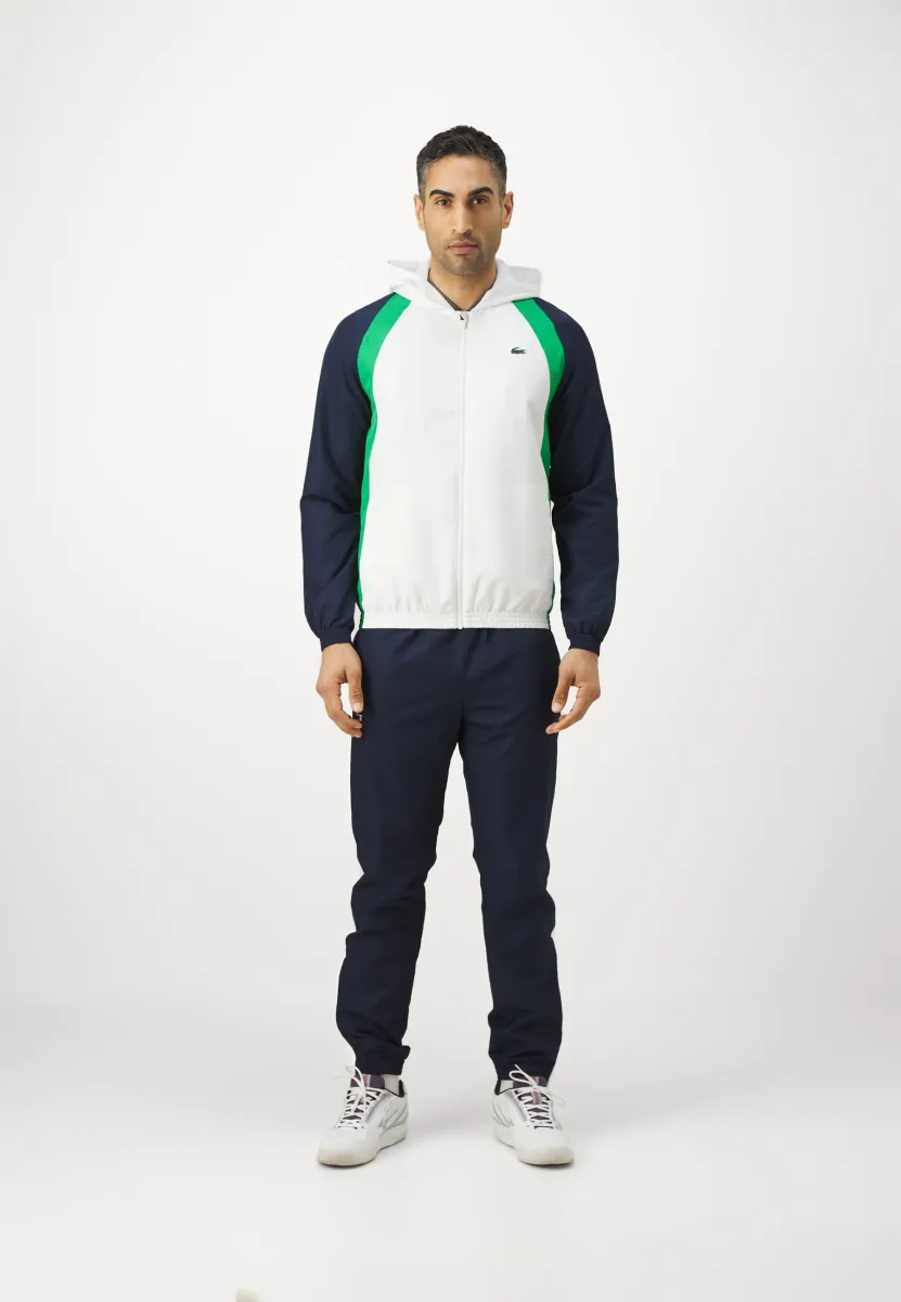 TRACKSUIT SET - Trainingsanzug - white/calathea/navy blue