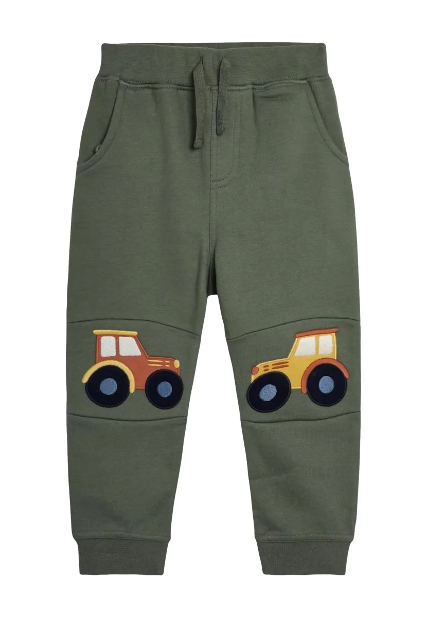 TRACTOR APPLIQUE KNEE PET IN POCKET - REGULAR FIT - Jogginghose - khaki