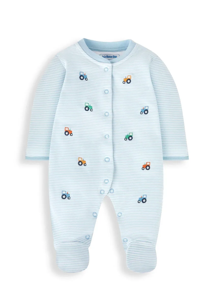 TRACTOR EMBROIDERED - Strampler - blue