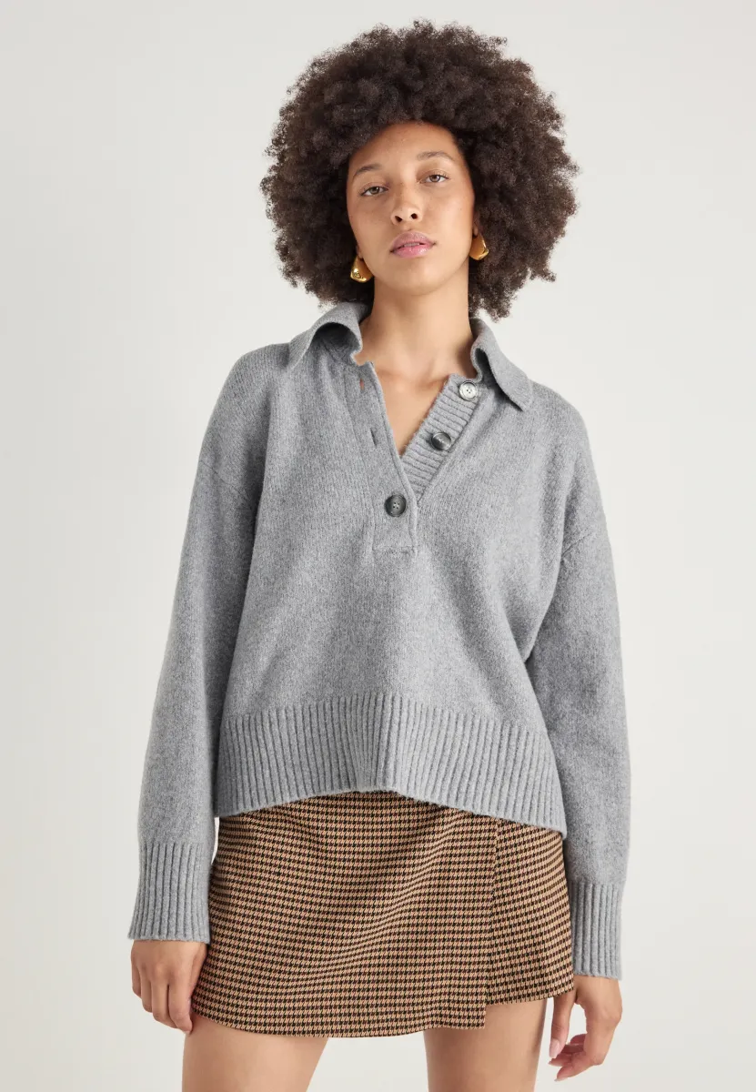 TRADING UP POLO - Strickpullover - grey heather