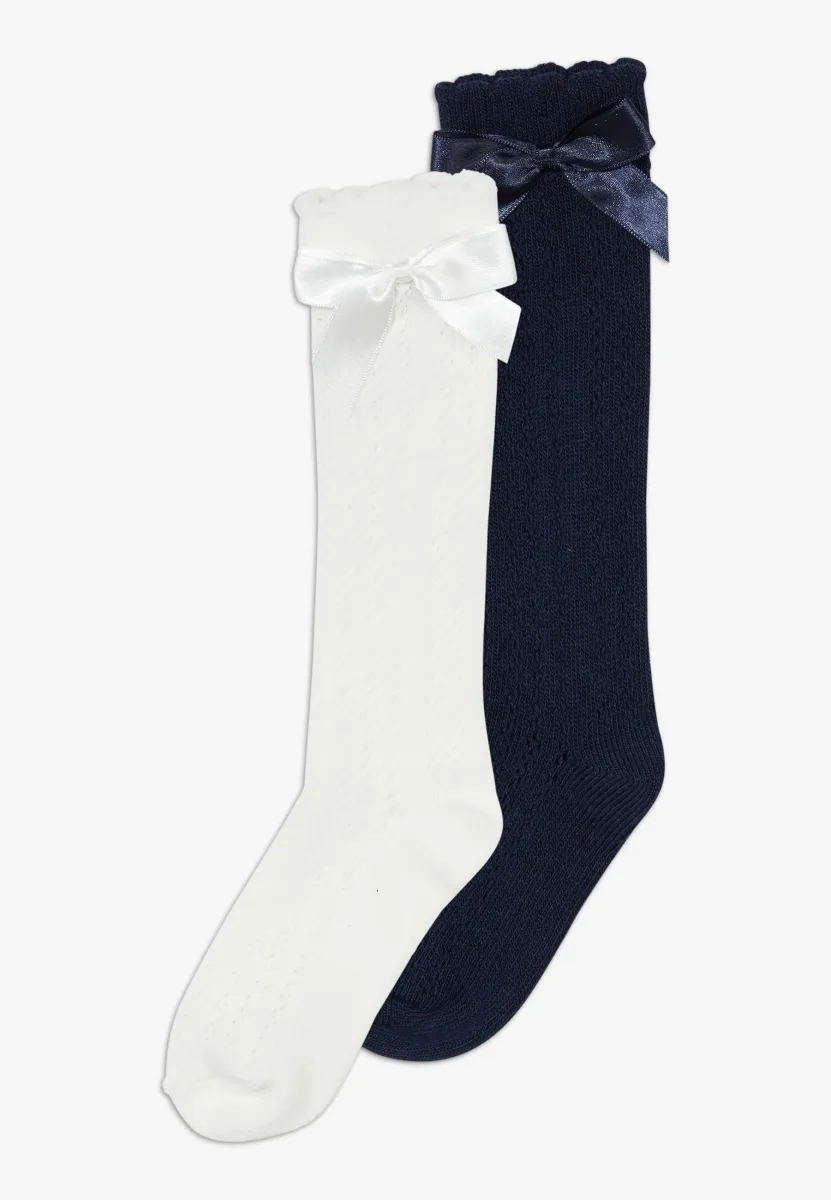 TRAFORATO 2 PACK - Kniestrümpfe - navy/creme