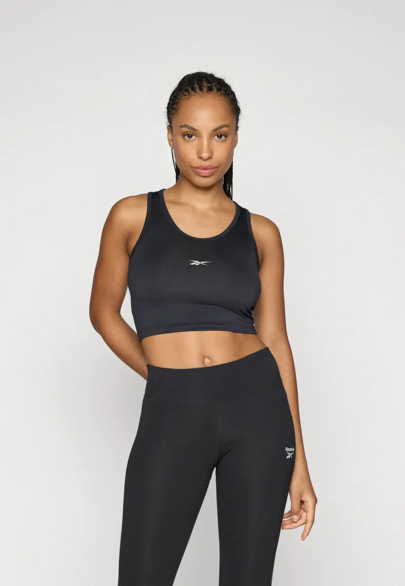 TRAIN CROPPED TANK - Top - black