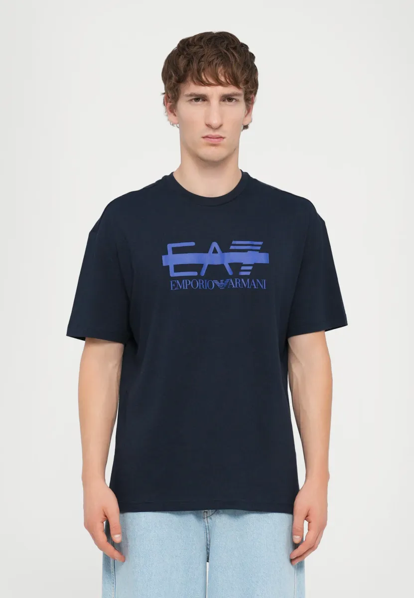 TRAIN LOGO TEE - T-Shirt print - blue