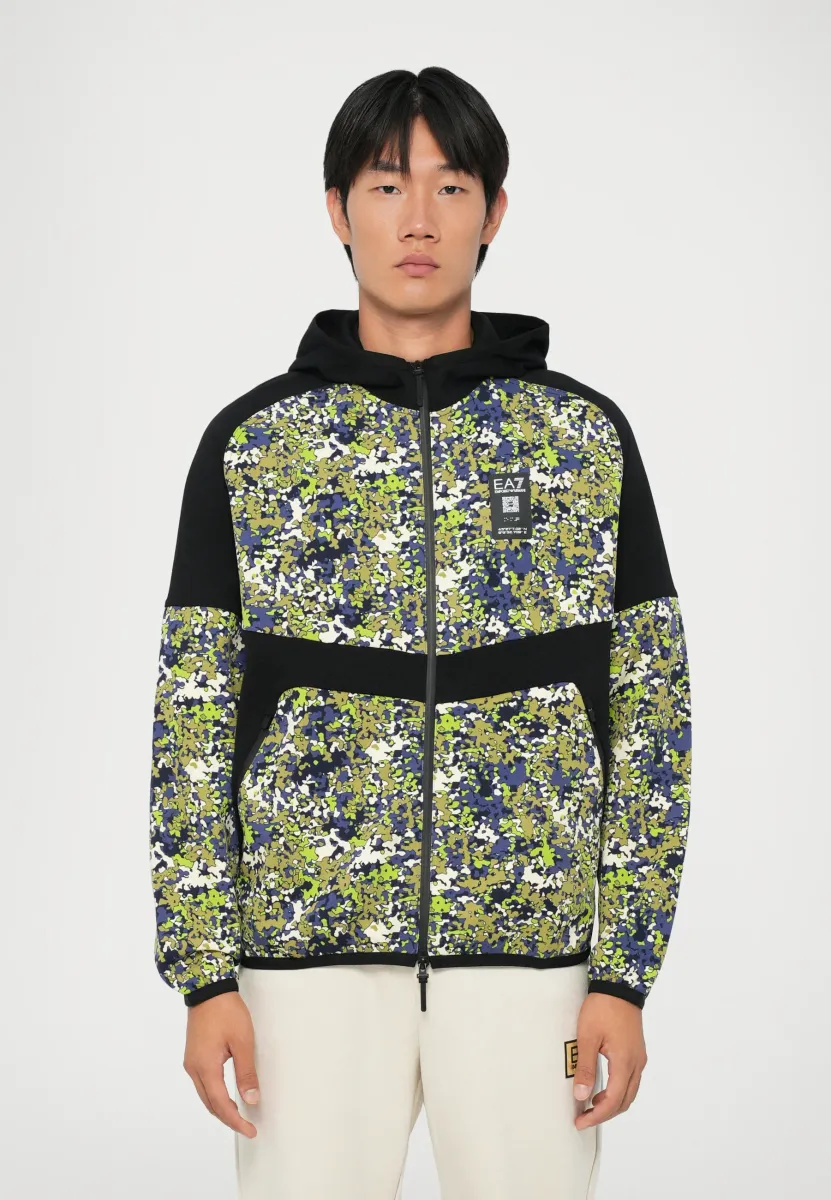 TRAIN VISIBILITY HOODIE GRAPHIC - Sweatjacke - fancy green