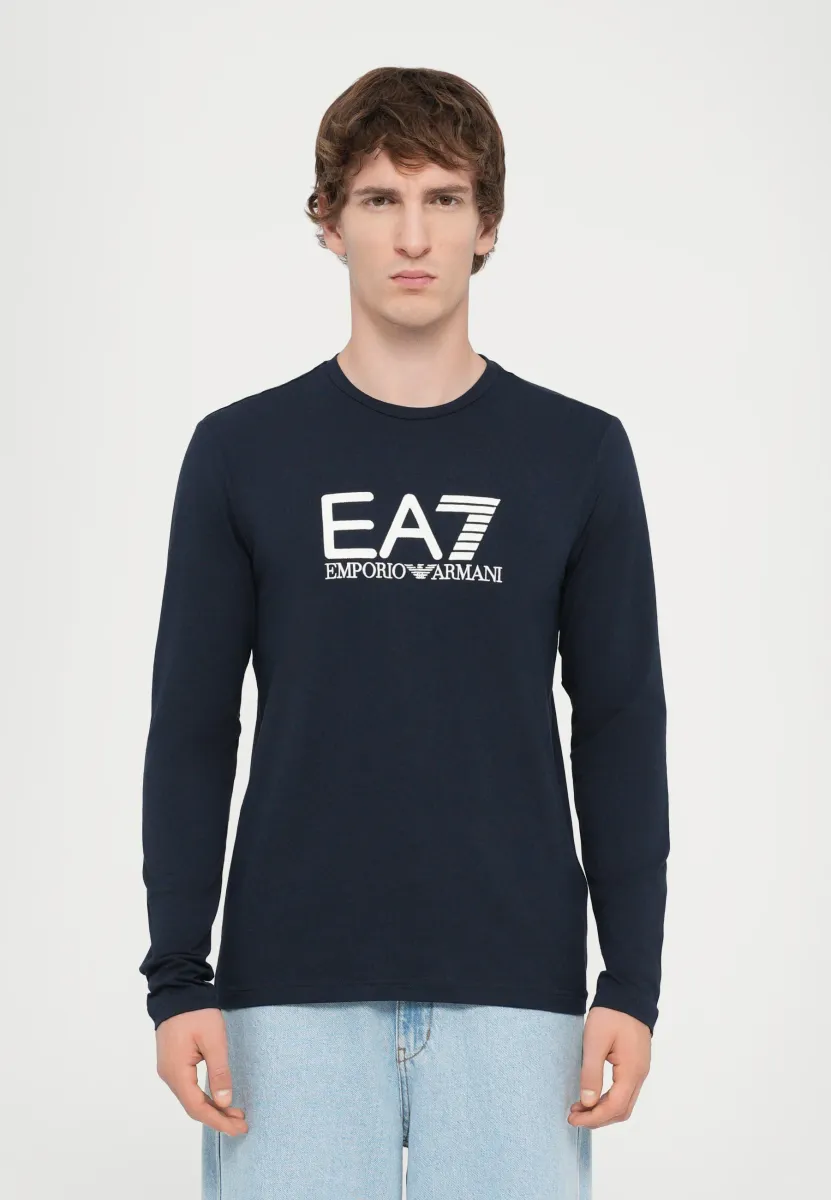 TRAIN VISIBILITY TEE - Langarmshirt - blue/cream