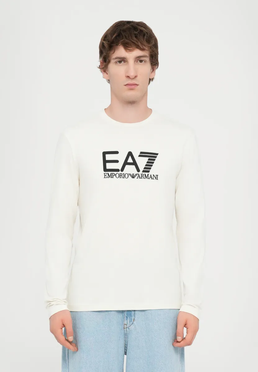 TRAIN VISIBILITY TEE - Langarmshirt - cream/black