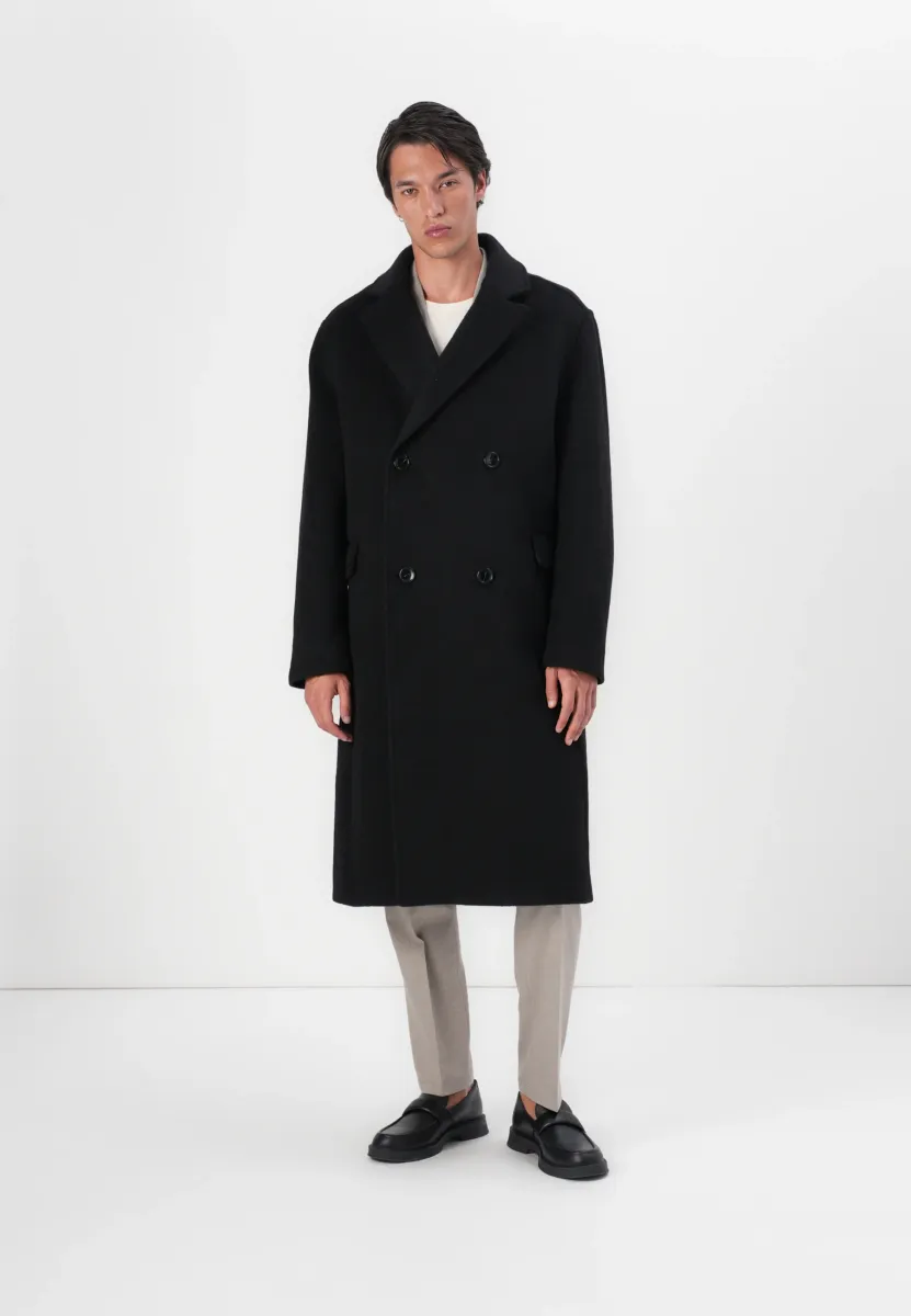 TRANSITION - Klassischer Mantel - black