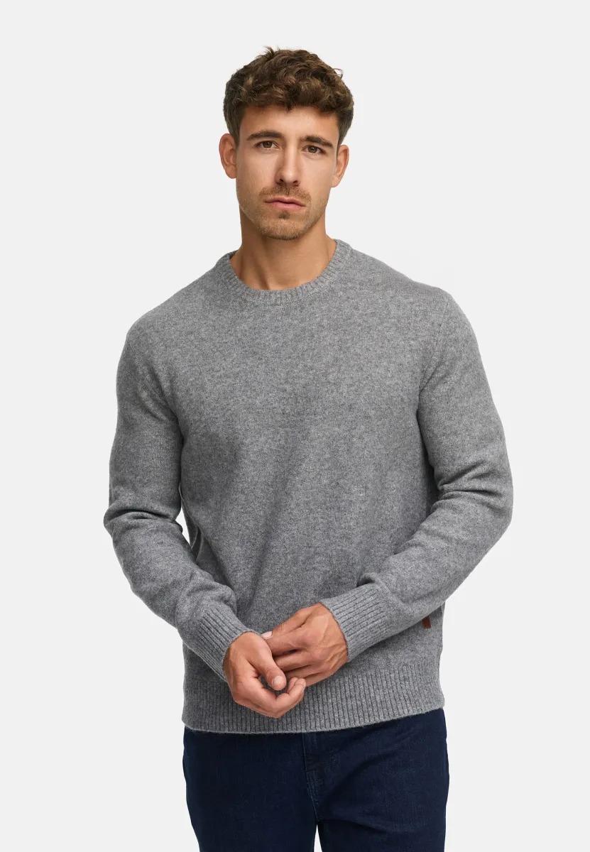 TRAX O-NECK - Strickpullover - grey mix