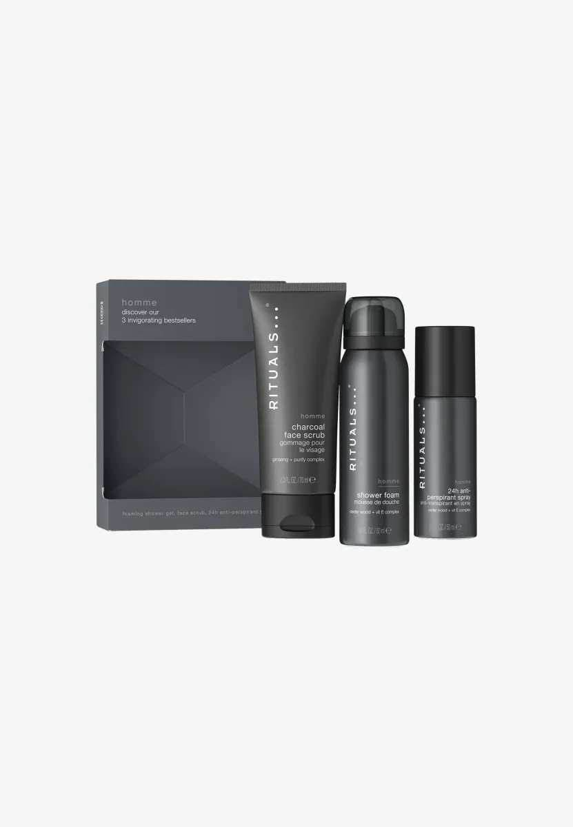 TRIAL SET - HOMME - WOODY - CEDAR WOOD & VITAMIN E COMPLEX - Körperpflegeset