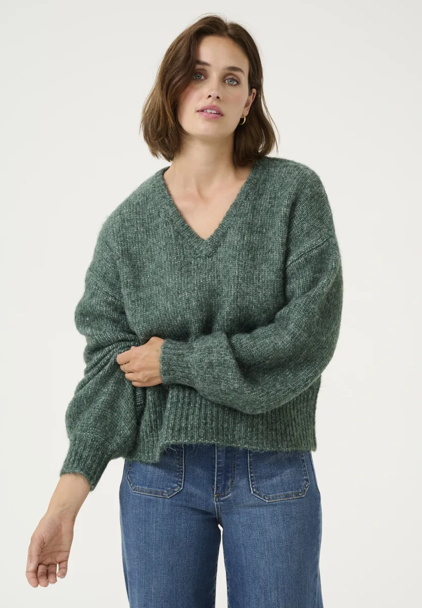 TRINA LS - Strickpullover - garden topiary melange