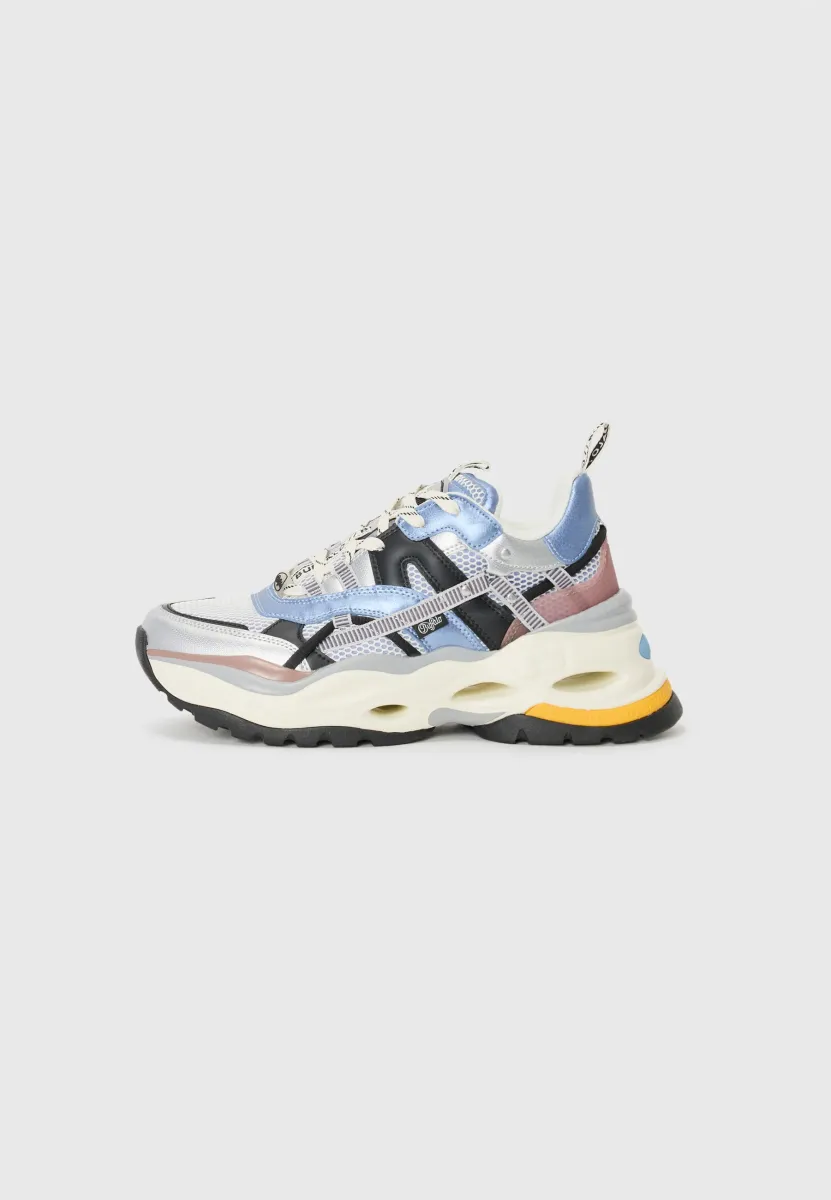 TRIPLET HOLLOW - Sneaker low - blue/silver-coloured/black