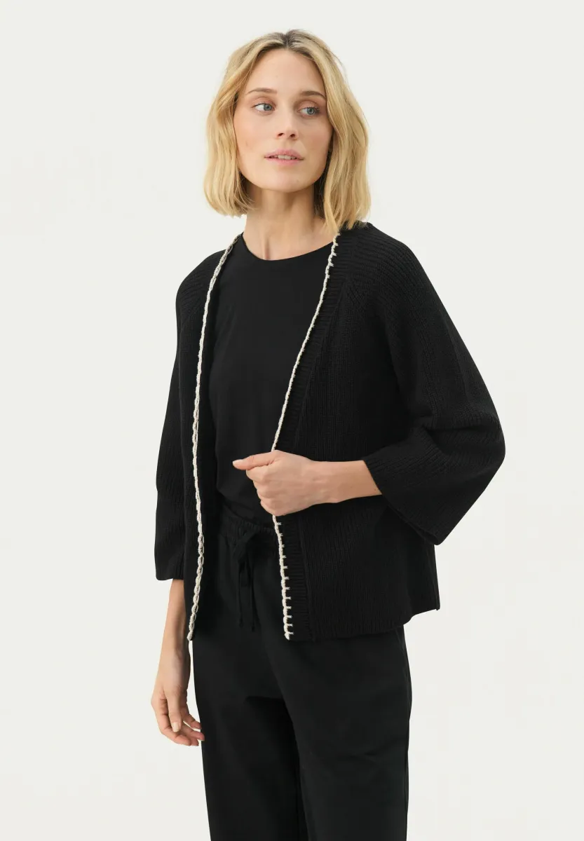 TRITTE - Strickjacke - black