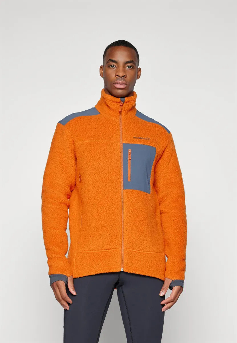 TROLLVEGGEN JACKET - Fleecejacke - gold flame