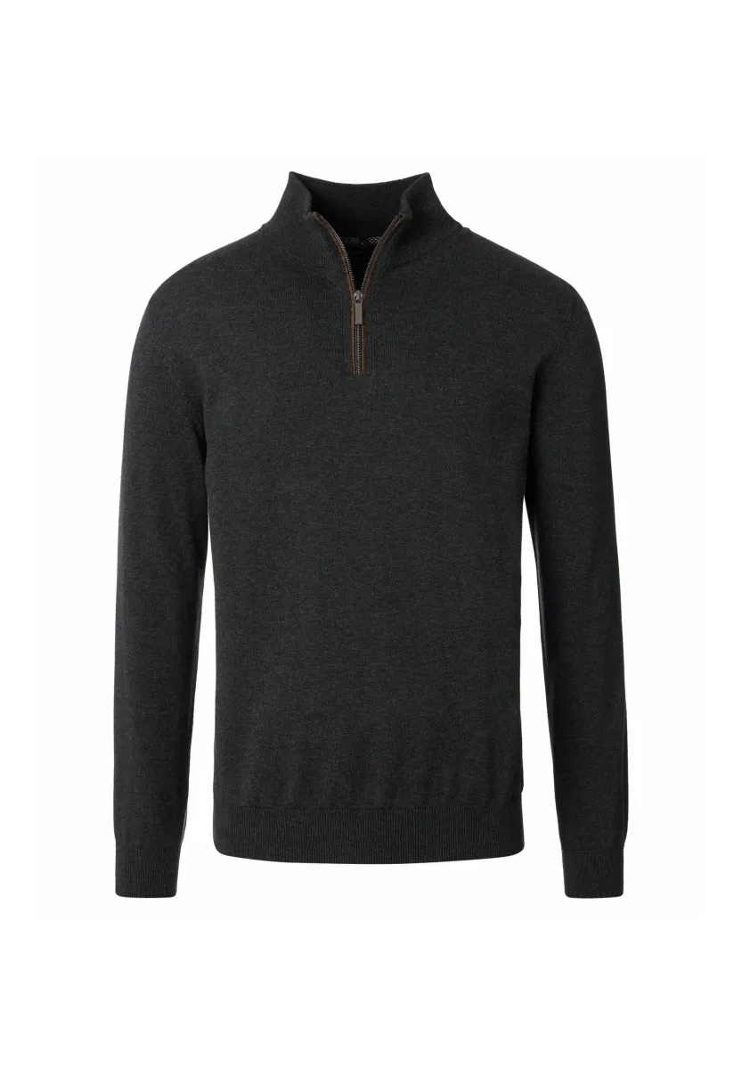 TROYER - Strickpullover - anthrazit
