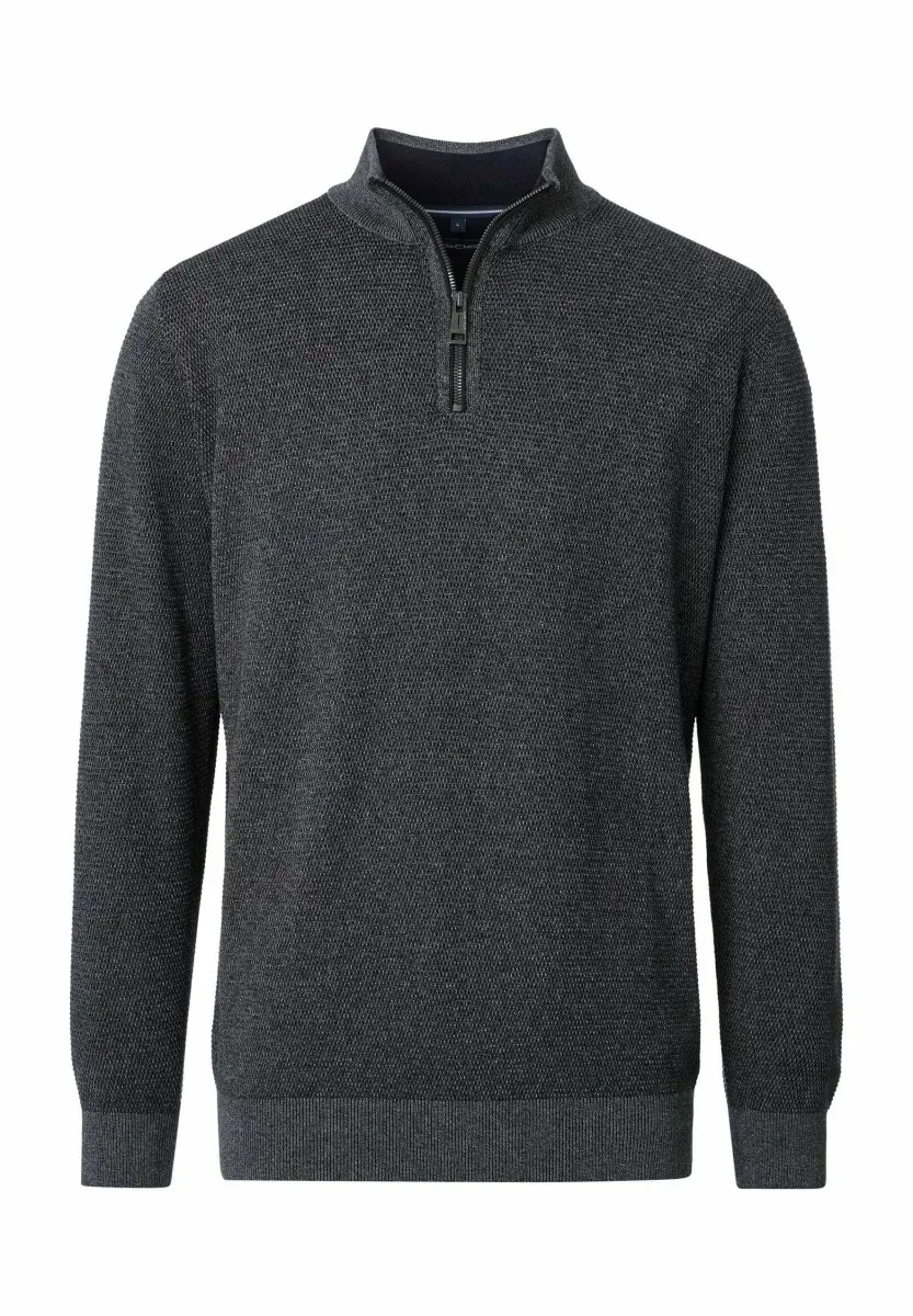 TROYER - Strickpullover - anthrazit